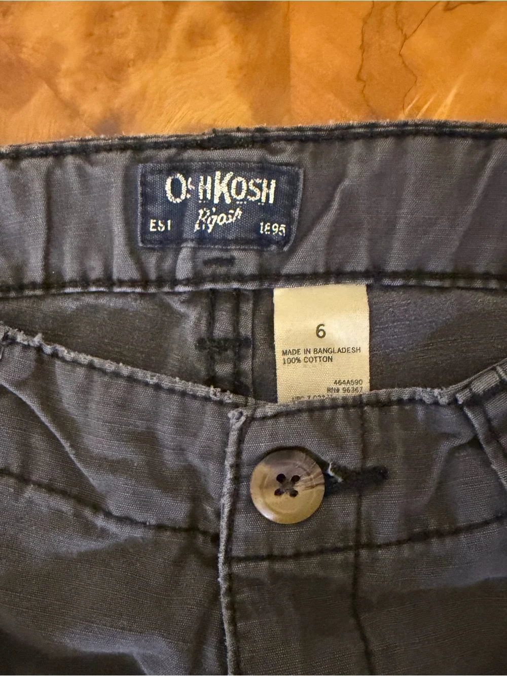 OshKosh B’gosh Cargo Pants Kids 6 Grey
